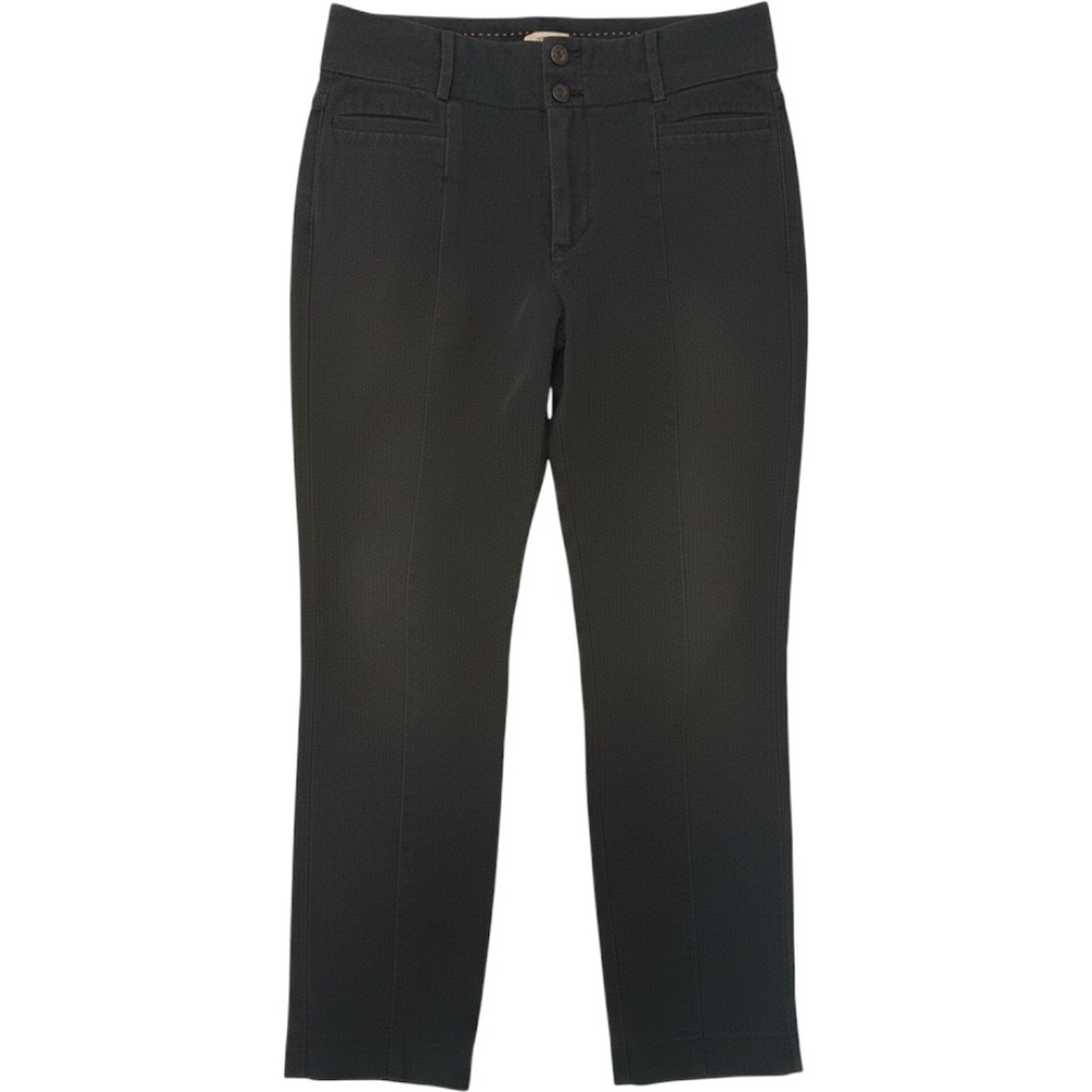 Anthropologie The Essential Slim Ankle Pants Black Size 8 Professional Look